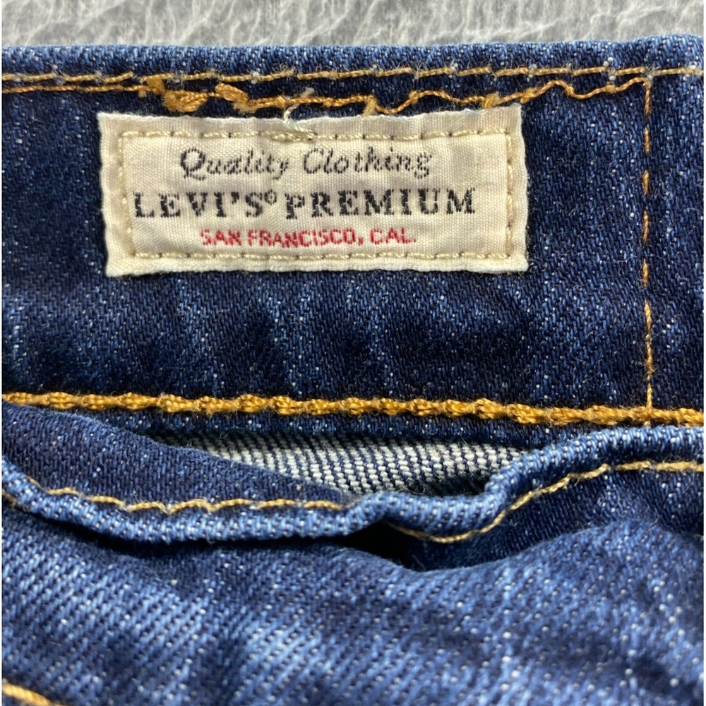 Levi's 502 Men's Jeans Size 30x34 Premium Big E Stretch Blue Denim Dark Wash - Picture 3 of 14
